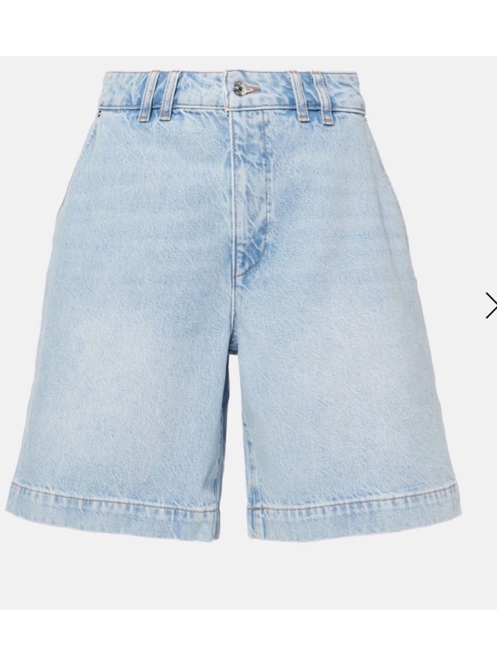 NEW FRAME The Trouser Shorts. Denim Bermuda Shorts. 100% Cotton. Size 27 - Picture 4 of 11